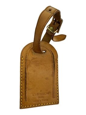 Louis Vuitton Vachetta Leather Luggage Tag in Natural Tan